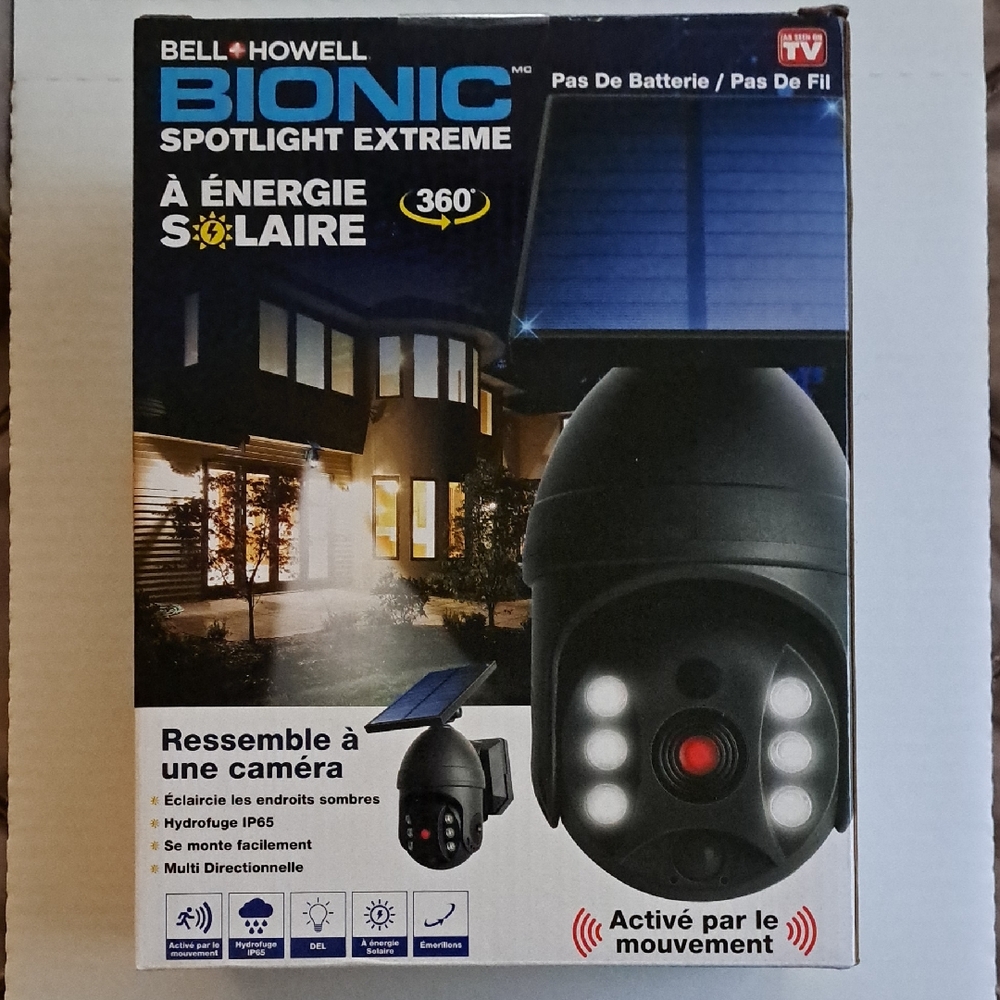 Bell+Howell Bionic Spotlight Extreme 360 Motion Sensor Solar Spotlight Ou UC1